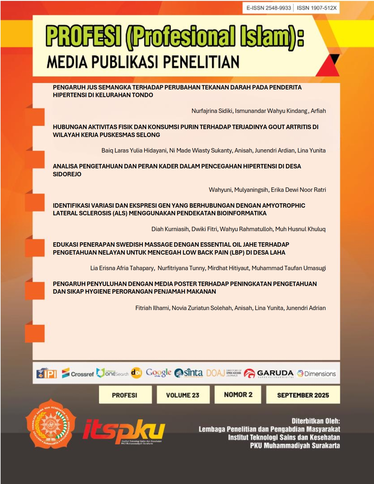 					View Vol. 23 No. 2 (2025): Profesi (Profesional Islam): Media Publikasi Penelitian
				